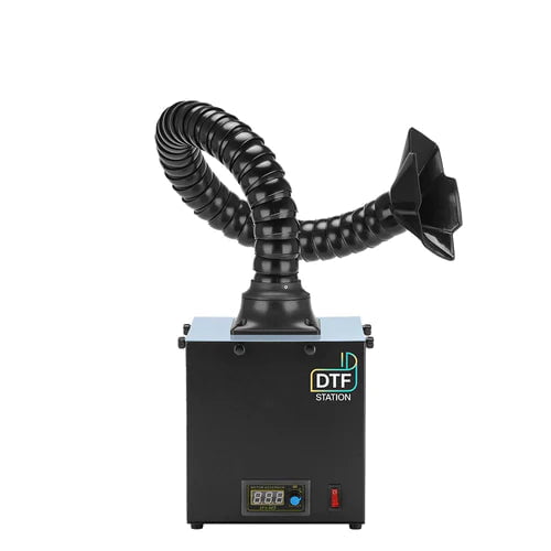New DTF Station Purifier Mini Portable Air Filter With Multiangle Adjustable Hose And Optional Extra Replacement Filter Set