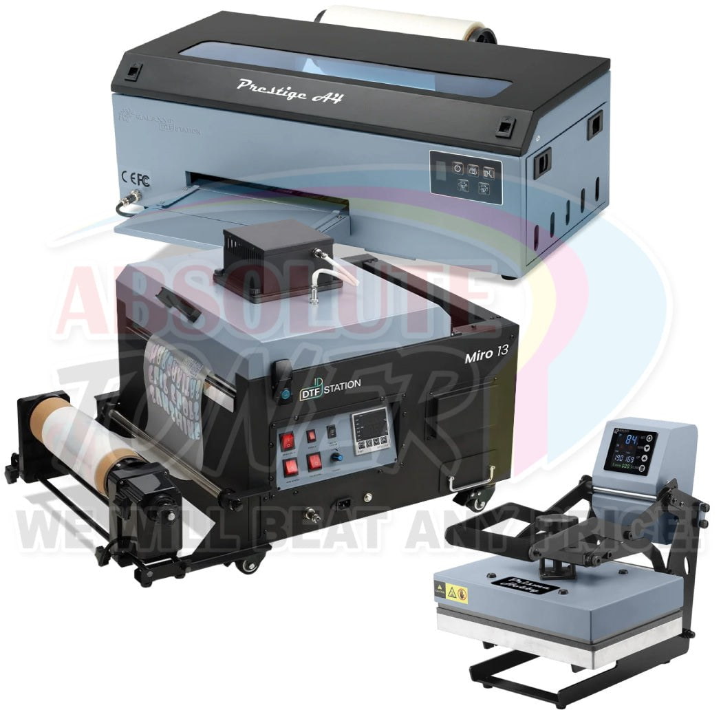 $157.73/Month Prestige A4 DTF Printer Including Miro 13 Max DTF Powder Shaker With Purifier And Prisma A4 Heat Press 16x20" Inch (40x50cm)