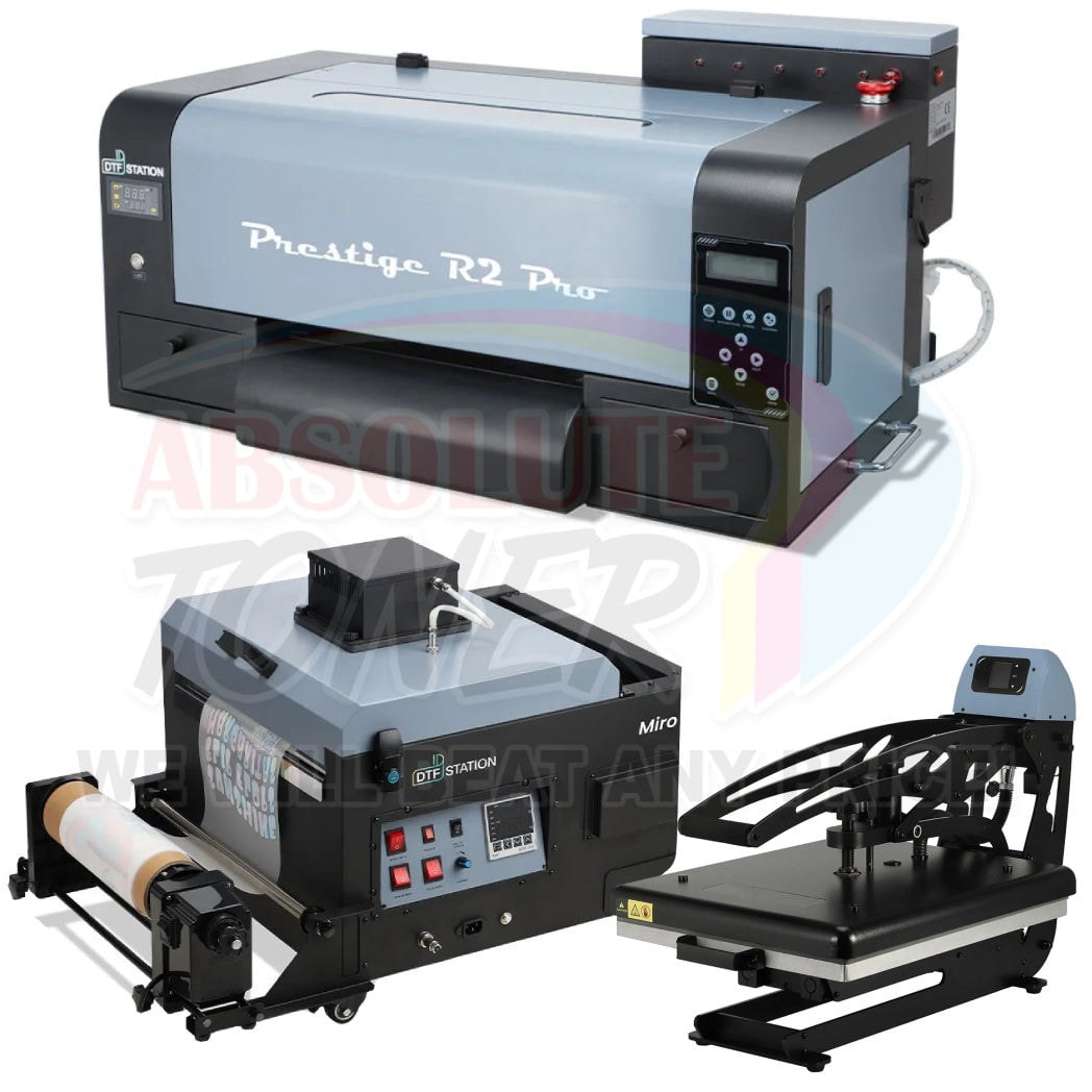 $269.93/Month Prestige R2 PRO DTF Printer A3 (Dual Epson i1600 Print Heads) Including Digirip Software, Miro 13 DTF Powder Shaker With Oven Purifier And Prisma Auto Clam Slider GS-105HS