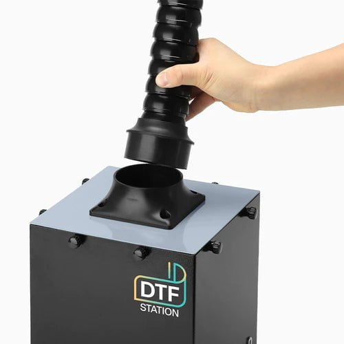 New DTF Station Purifier Mini Portable Air Filter With Multiangle Adjustable Hose And Optional Extra Replacement Filter Set