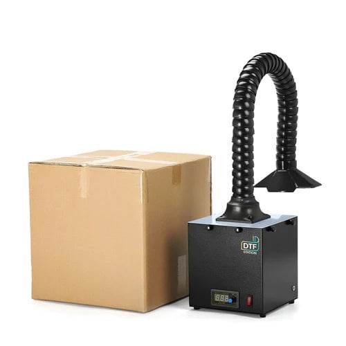 New DTF Station Purifier Mini Portable Air Filter With Multiangle Adjustable Hose And Optional Extra Replacement Filter Set