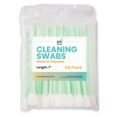 Brand New DTF Station 7" Polyester Cleaning Swabs - 50 Each