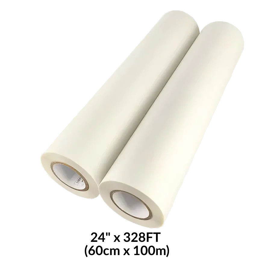 Absolute Toner PK/2 24" ($98ea.) 60cm Premium Double-Sided Hot Peel DTF Transfer Film Roll 328' (60cm x 100m) - Audley Yinstar DTF Transfer Film