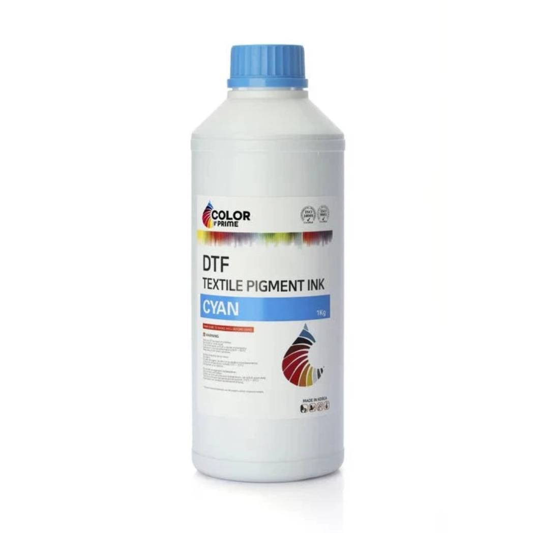 DTF STATION Color Prime DTF Ink Bundle for Prestige DTF Printers – Includes Cyan, Yellow, Magenta, and Black (C/M/Y/K) inks, plus 3 White inks, 13-inch DTF Transfer Film, and DTF Cleaning Solution.