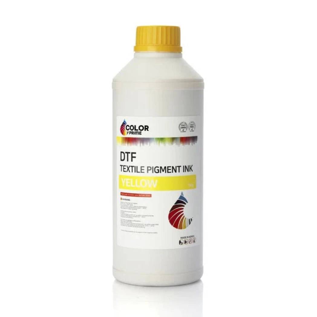 DTF STATION Color Prime DTF Ink Bundle for Prestige DTF Printers – Includes Cyan, Yellow, Magenta, and Black (C/M/Y/K) inks, plus 3 White inks, 13-inch DTF Transfer Film, and DTF Cleaning Solution.