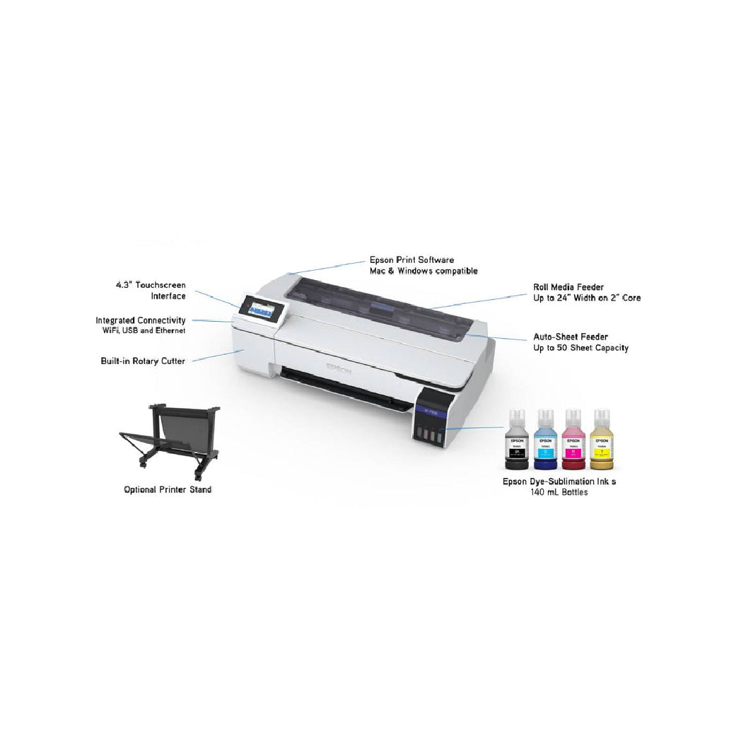$49/month Epson SureColor F570 Dye-Sublimation Printer with 24-inch Roll feed And Manual Feed Tray