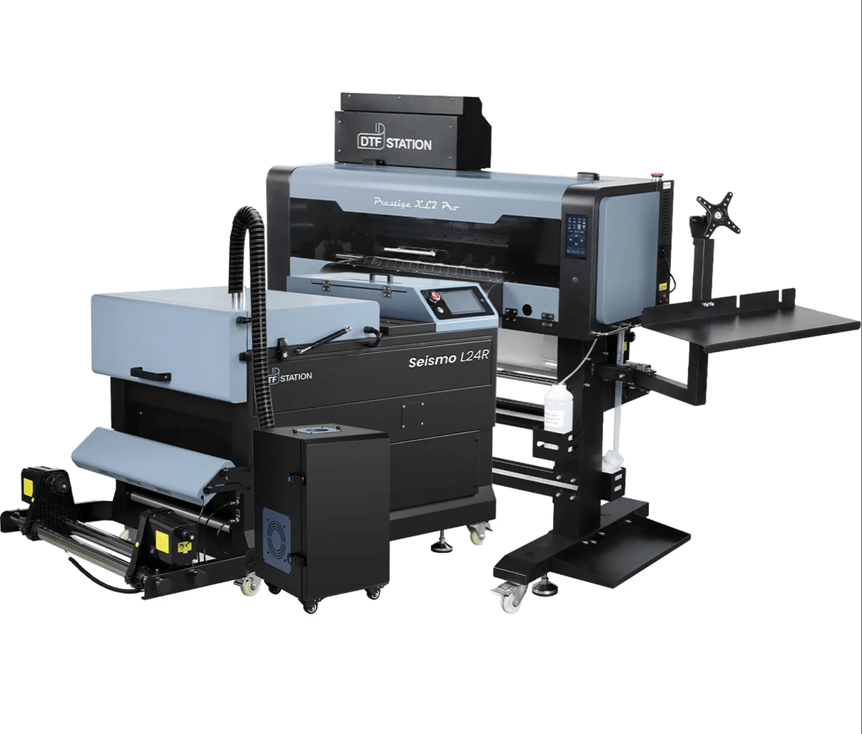 Absolute Toner $398/Month 9-Colour BUNDLE 24" Prestige XL2 PRO New DTF Station Printer with Automatic Powder Applicator/Shaker/Oven with Seismo L24R Auto Recirculating Shaker-220V DTF printer