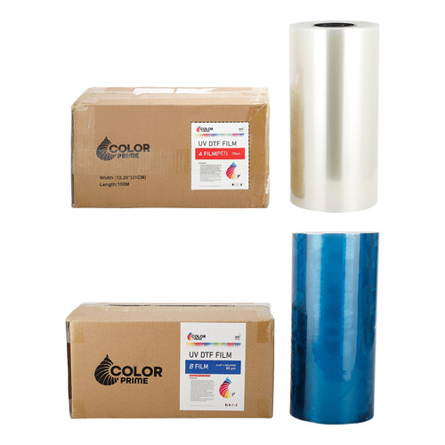 Brand New Color Prime 11.81" UV DTF Film Rolls for Aries 113 - A and B Film Set