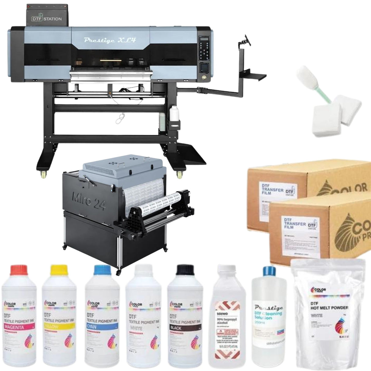 $739/Month New Prestige XL4 DTF Shaker Bundle Including Prestige XL4 DTF 24" Inch Printer & Miro 24 Powder Shaker