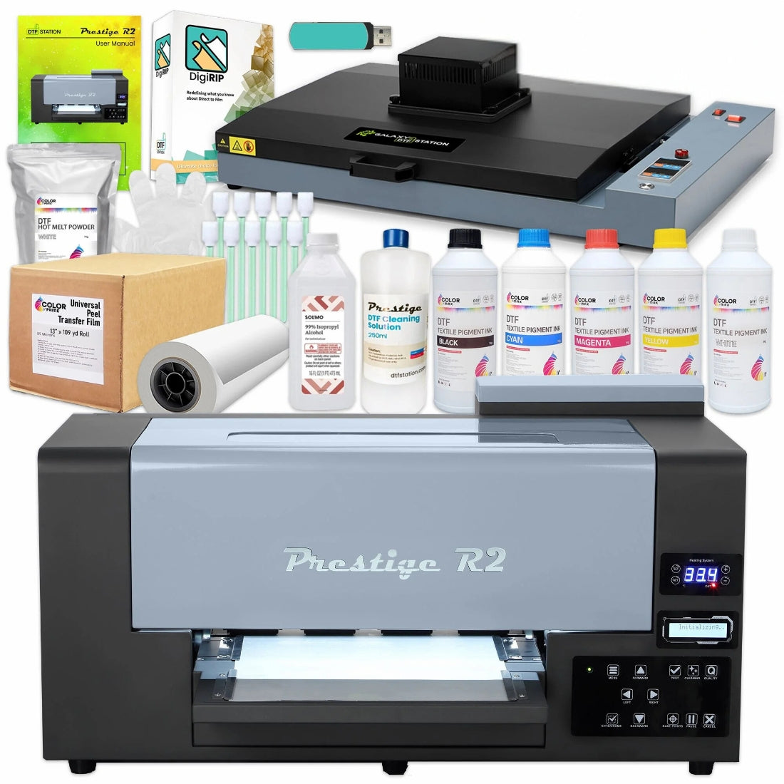 $205/Month New DTF Station Prestige R2 Curing Oven Bundle Containing Prestige R2 DTF Desktop Sized Printer And Phoenix Air 16x20 Curing Oven