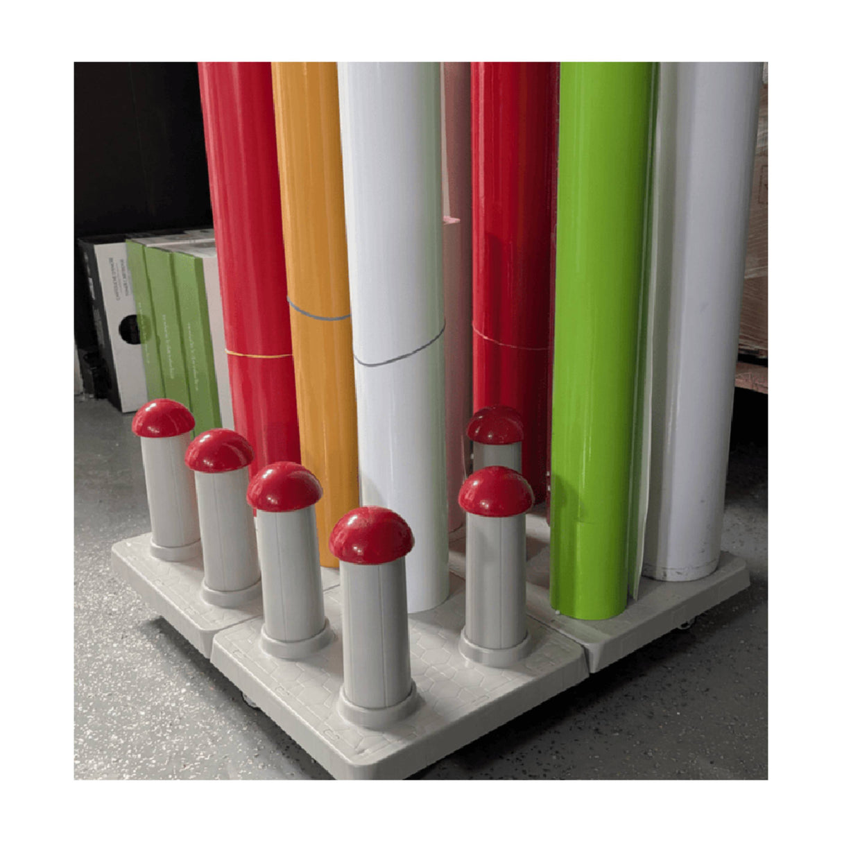 Plytronix Mobile Vinyl Rack Roll Holder – Heavy-Duty Storage and Organization Solution