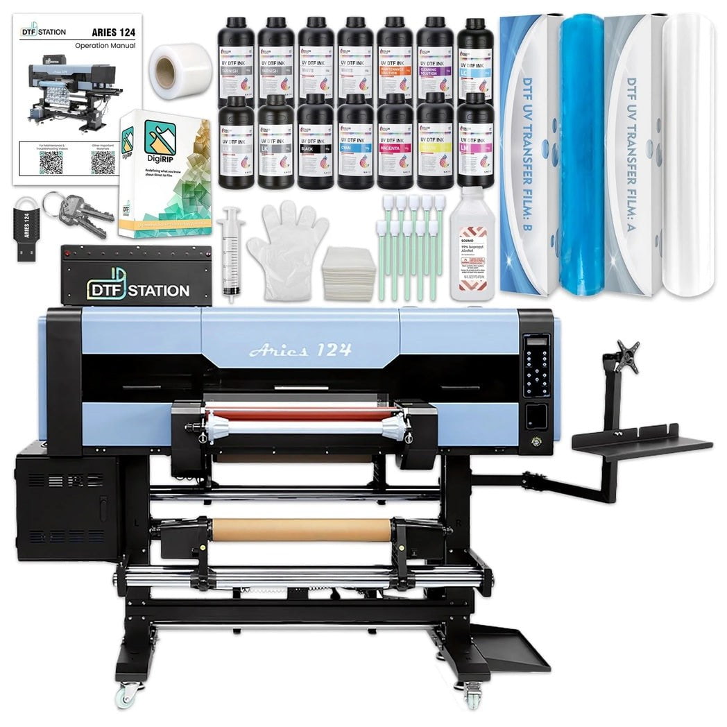 $645/Month New DTF STATION Aries 124 60CM 24" Inch Commercial UV DTF Direct To Film Printer And Supplies 2-in-1 Printing & Laminating