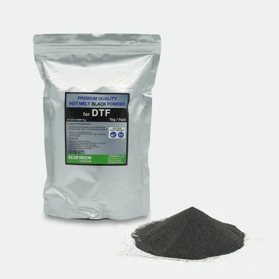 Brand New Color Prime Hot Melt Powder for Direct to Film - Black 1 kg