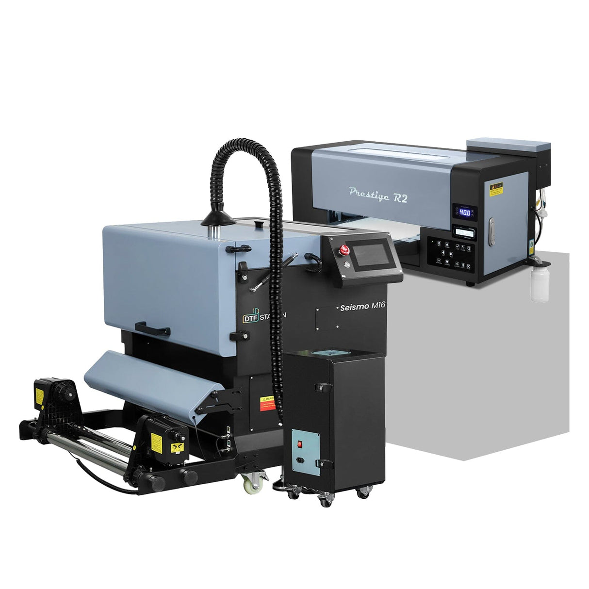 $279/Month New DTF Station Prestige R2 Shaker Bundle Containing Prestige R2 DTF Desktop Sized Printer, Seismo M16 And Purifier L2