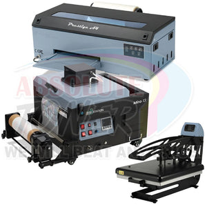 Absolute Toner $178.46/Month Prestige A4 DTF Printer 110V Including Miro 13 DTF Powder Shaker With Purifier And Prisma Auto Clam Slider GS-105HS DTF printer
