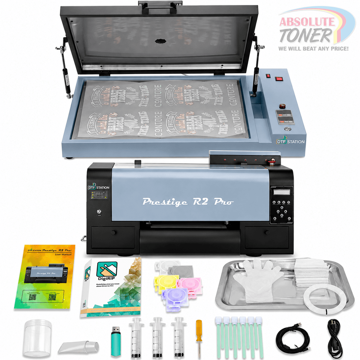Absolute Toner New Prestige R1 13" DTF Printer Bundle - Includes Prestige R1 DTF Printer, Startup Package and Compatible Machine Options DTF printer