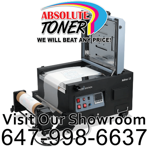 Absolute Toner $263.72/Month Prestige R2 PRO DTF Printer 110V A3 (Dual Epson i1600 Print Heads) With Digirip Software, Miro 13 DTF Powder Shaker With Oven Purifier And A3 Prisma Palette Heat Press DTF printer