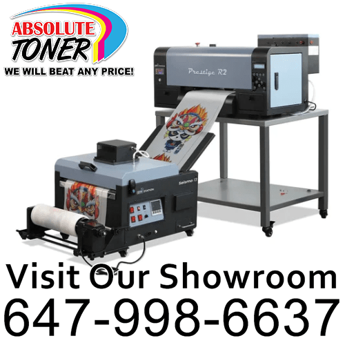Absolute Toner $263.72/Month Prestige R2 PRO DTF Printer 110V A3 (Dual Epson i1600 Print Heads) With Digirip Software, Miro 13 DTF Powder Shaker With Oven Purifier And A3 Prisma Palette Heat Press DTF printer