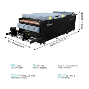 Absolute Toner DTF Station Seismo V36R 36-Inch DTF Powder Shaker Engineered for Wider Formats, Faster Output, and Continuous Production Workflows DTF Powder Shaker