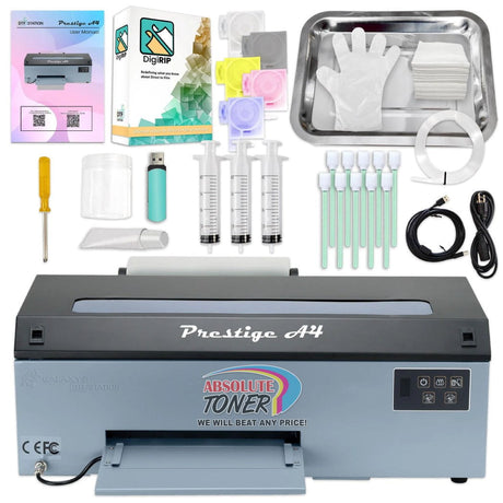 Absolute Toner $149.63/Month (BIG Saving Bundle) Prestige 8.3" Media Roll DTF Printer 110V Including Miro 13 DTF Powder Shaker With Purifier And A3 Prisma Palette Heat Press DTF printer